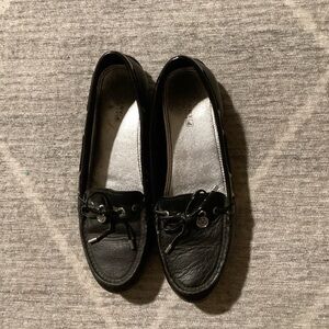 Sperry Women's Black Leather Loafers